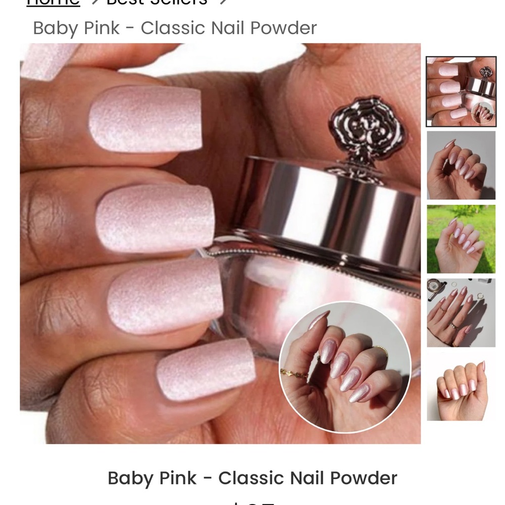 Sistaco Baby Pink mineral nail powder.  Opened, but never used.